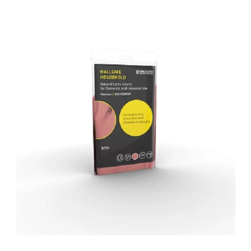Unigloves Pink Latex Oil Resistant Work Gloves Size 9 G941S-L