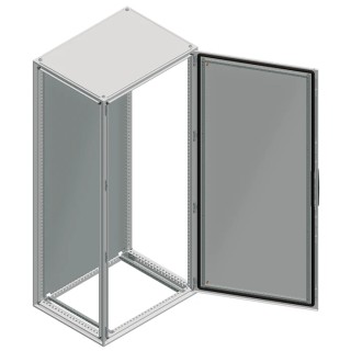 Schneider Electric General Purpose Enclosure Sheet Steel Light Grey, Black Handle, 1800x600x400 mm NSYSF18640