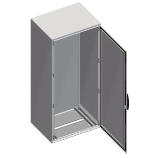 Schneider Electric PanelSeT SM Series Sheet Steel 1-Door Floor Standing Enclosure IP55 600 mm x 300 mm x 1400 mm NSYSM14640P