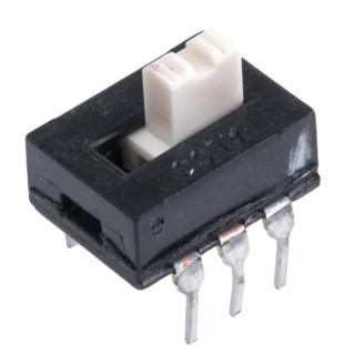 TE Connectivity Slide Slide Switch , DPDT, Through-hole, Gold/Silver Contacts, Operating Temperature -40°C to +80°C ASE2204