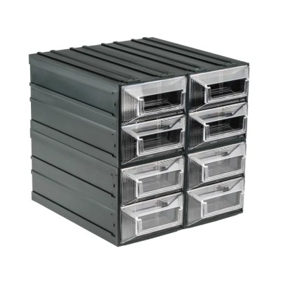 RS PRO Drawer Storage Unit 8 Plastic Transparent with 208 mm x 208 mm x 222 mm Dimensions 236-3606