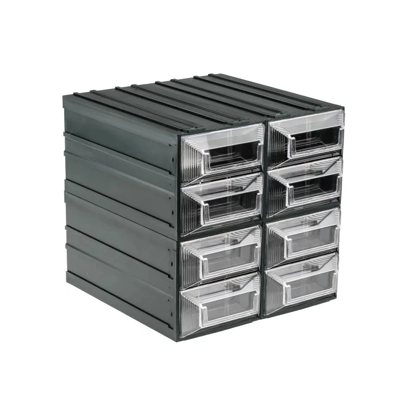 RS PRO Drawer Storage Unit 8 Plastic Transparent with 208 mm x 208 mm x 222 mm Dimensions 236-3606
