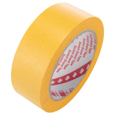 3M Gold Scotch Masking Tape 36mm x 50m Acrylic Adhesive Paper Backing UV Resistant 100°C Maximum Operating 3M 244 36mmx50m