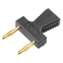 Staubli KS2 Jumper Straight Male Black Closed Top 2 Way 1 Row 12 mm Pitch 63.9354.21