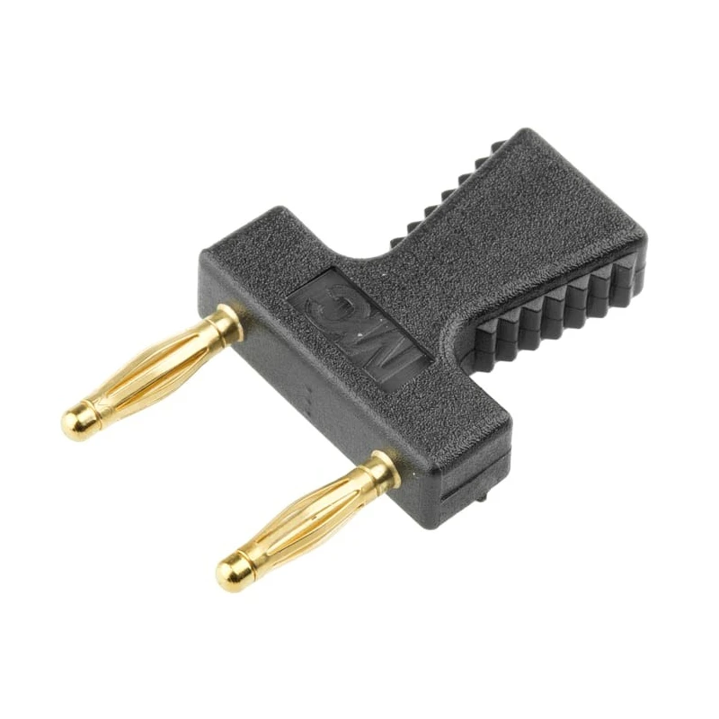 Staubli KS2 Jumper Straight Male Black Closed Top 2 Way 1 Row 12 mm Pitch 63.9354.21