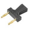 Staubli KS2 Jumper Straight Male Black Closed Top 2 Way 1 Row 12 mm Pitch 63.9354.21