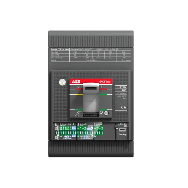 ABB Tmax XT Molded Case Circuit Breaker 3-Pole 63A 690V AC 100 kA Breaking Capacity 1SDA067926R1 XT2L 160 Ekip LSI 63A FF
