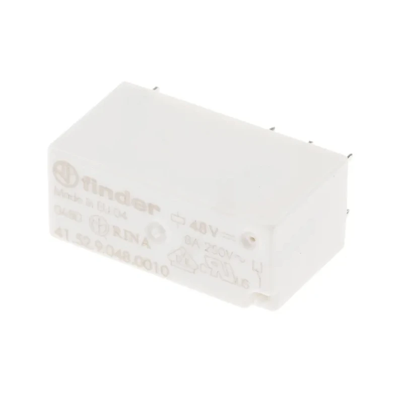 Finder PCB Power Relay 48V DC Coil 8A Switching Current DPDT 41.52.9.048.0010