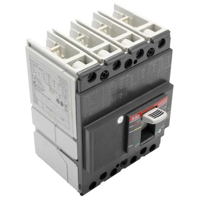 ABB Tmax XT Molded Case Circuit Breaker 4-Pole 160A 690V AC 500V DC Thermomagnetic 1SDA067426R1 XT1N 160 TMD 160A 3P+N FF