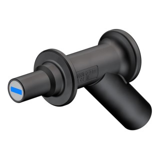 Staubli Black Test Connector Adapter Nickel Plated 4 mm 2A 1kV Socket to Plug 66.9516-21
