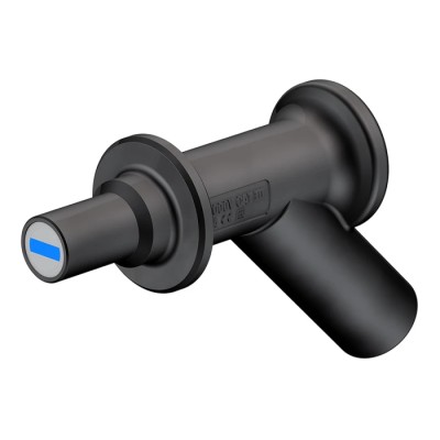Staubli Black Test Connector Adapter Nickel Plated 4 mm 2A 1kV Socket to Plug 66.9516-21
