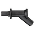 Staubli Black Test Connector Adapter Nickel Plated 4 mm 2A 1kV Socket to Plug 66.9516-21