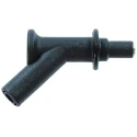 Staubli Black Test Connector Adapter Nickel Plated 4 mm 2A 1kV Socket to Plug 66.9516-21