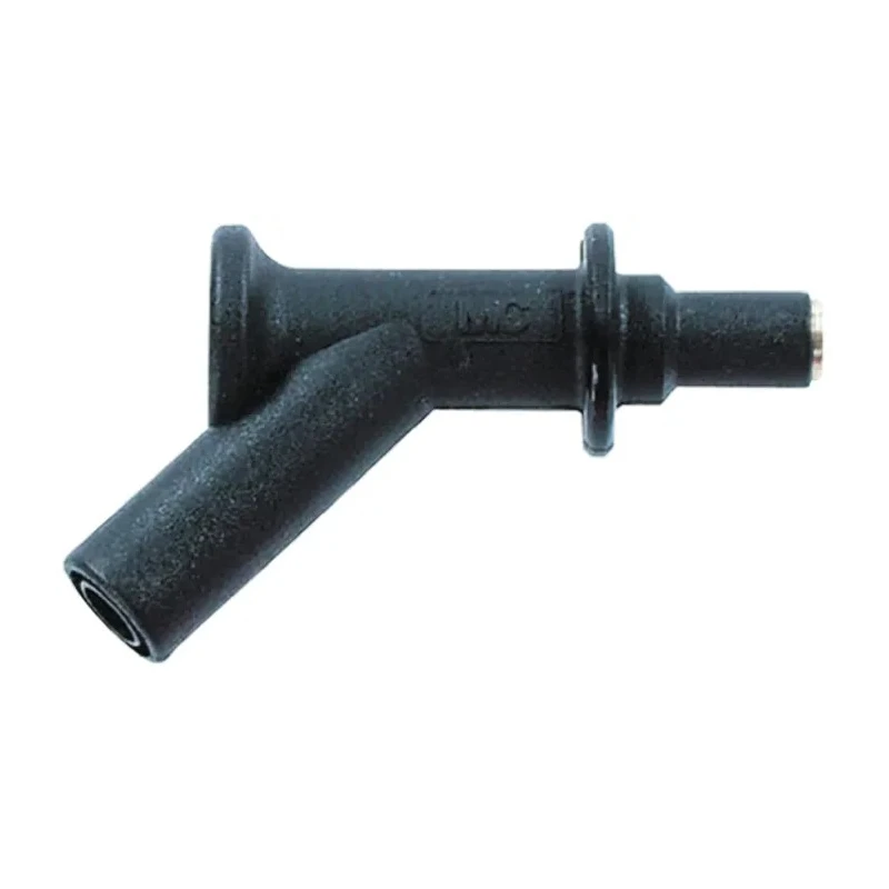 Staubli Black Test Connector Adapter Nickel Plated 4 mm 2A 1kV Socket to Plug 66.9516-21