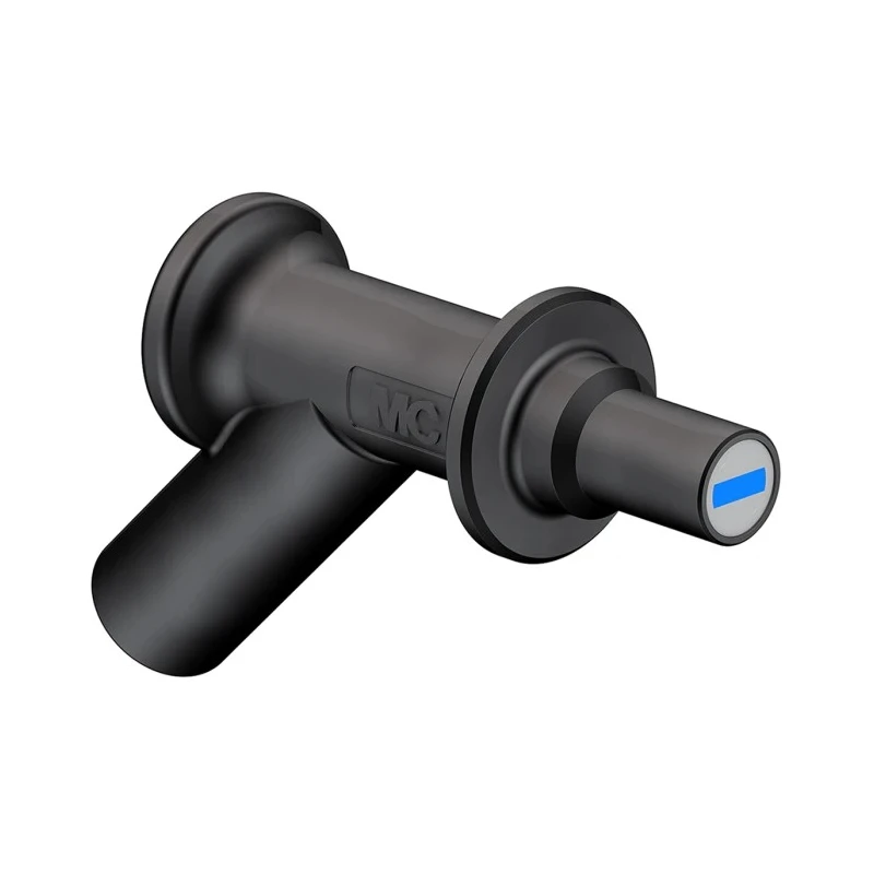 Staubli Black Test Connector Adapter Nickel Plated 4 mm 2A 1kV Socket to Plug 66.9516-21