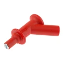 Staubli Red Test Connector Adapter with Steel Contacts, Nickel Plated, 2A, 1kV, CAT III & CAT IV 66.9516-22