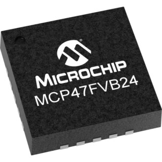 Microchip 12-Bit 4-Channel Serial-I2C Digital to Analogue Converter DAC MCP47FVB24-E/MQ 2.7V-5.5V, 20-Pin QFN