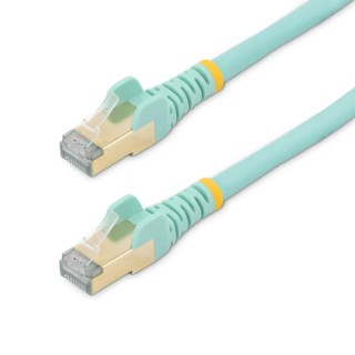 StarTech.com Cat6a Shielded Screened Ethernet Cable 5 m, Stranded Copper Conductors, Light Blue PVC Jacket CAT6a 
