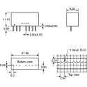 Recom RS3 Series DC/DC Converter 12 V ±12 V Output, 18–36 V DC Input, 3 W, 8-Pin SIP Through Hole RS3-2412D