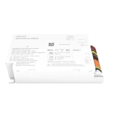 eldoLED 5 Output LED Driver, 2V to 55V, 50W, 1400mA Constant Current DALI2 Dimming Driver SL0561S5
