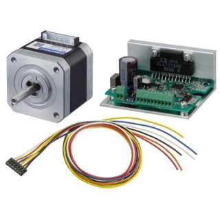 Sanyo Denki Single Shaft Bipolar Stepper Motor 24V, 0.43Nm Holding Torque, 1.8° Step Angle, 42 mm Frame DB14S422S