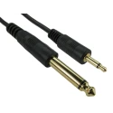 RS PRO Male Male Auxiliary Cable 2 m Polyvinyl Chloride Jacket Black RCA Cable 236-8989