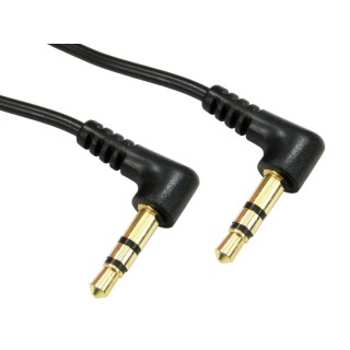RS PRO Male 3.5 mm Stereo Jack to Male 3.5 mm Stereo Jack Auxiliary Cable Black PVC Jacket 300mm 236-9049