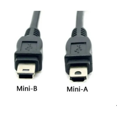RS PRO IC Socket USB Cable Male Mini USB Type A to Male Mini USB Type B Black 1m 236-9084