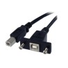 RS PRO IC Socket USB Cable Male USB Type B to Female USB 2.0 300 mm 236-9153