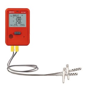 RS PRO K Probe Recording Digital Thermometer, 70 °C Max, ±1°C Accuracy, UKAS Calibrated DT-270KT