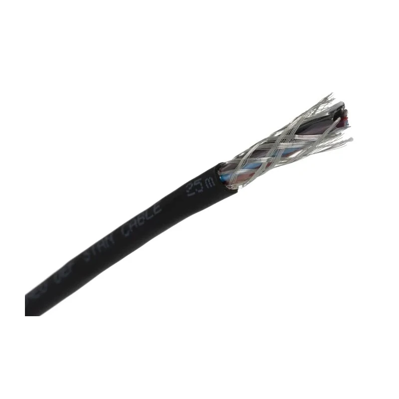 RS PRO DEF STAN Multi-Core Industrial Cable 6 Cores 0.22mm² Screened 100m Black Polyvinyl Chloride Sheath 236-9268