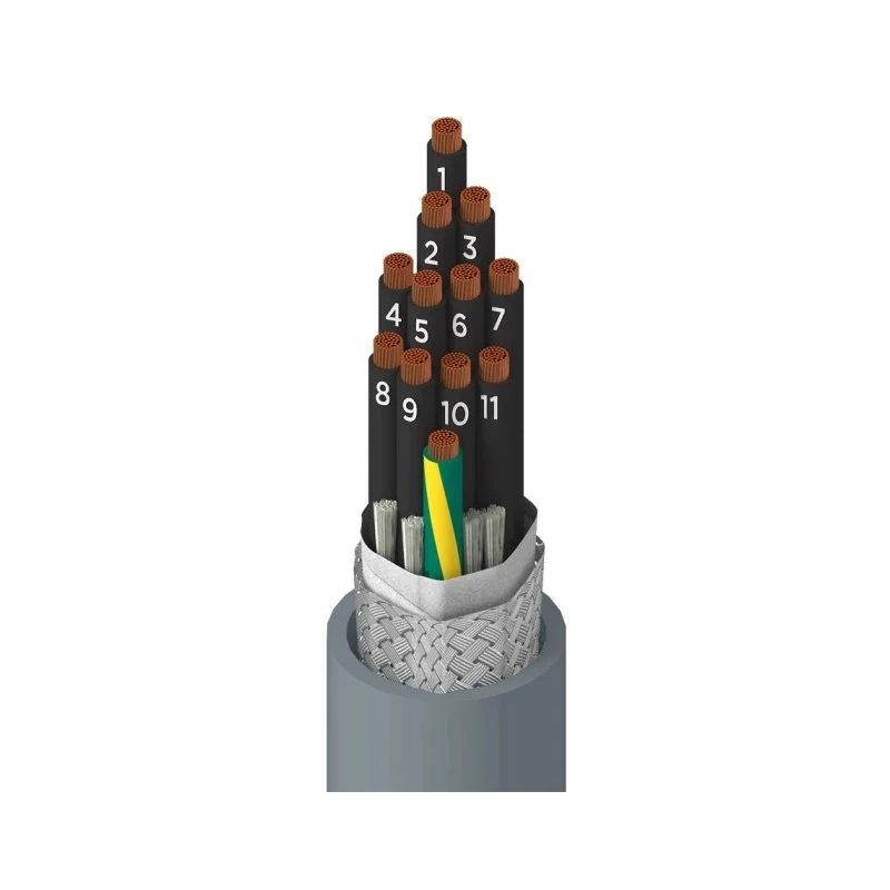 Alpha Wire Multi-Core Industrial Cable 12 Cores Screened 600V 12.07mm Diameter 30.5m Length 902012CY SL005