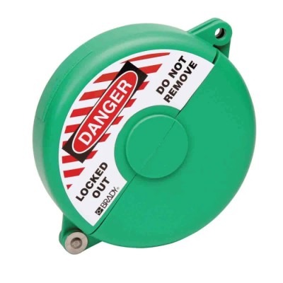 Brady Polypropylene Green 1-Lock Gate Valve Lockout with 9.53 mm Shackle Diameter GATE VALVE LOCKOUTS GVLO 5-6.5 GREEN