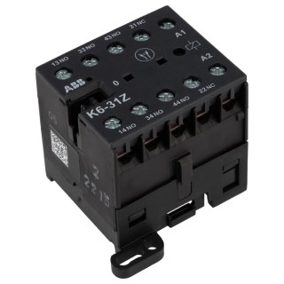 ABB K6-31Z Contactor Relay 127V DC Coil 4-Pole 4 A 690V, 3 NO/1 NC GJH1211001R8314 K6-31Z 110V 40/450HZ