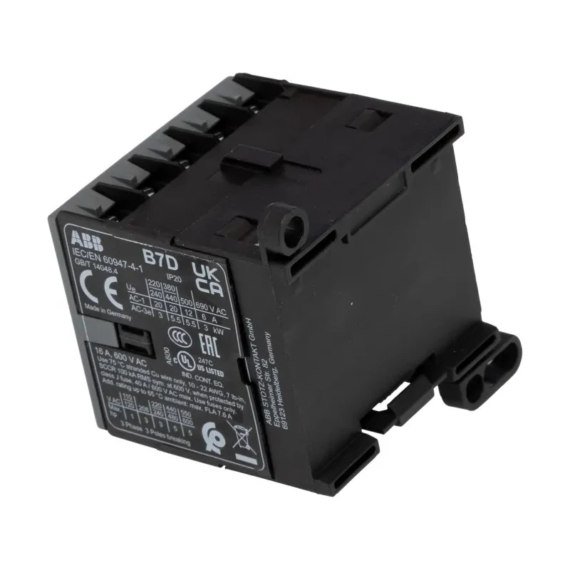 ABB B Contactor 3-Pole 20A 4kW 48V DC Coil Control Unit GJL1213001R1106 BC6-30-10 48V DC
