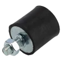 FIBET M8 x 20 mm Anti-Vibration Mount Male to Female Bobbin Zinc Plated Steel Nitrile Rubber 60 IRHD 3030VD20-60