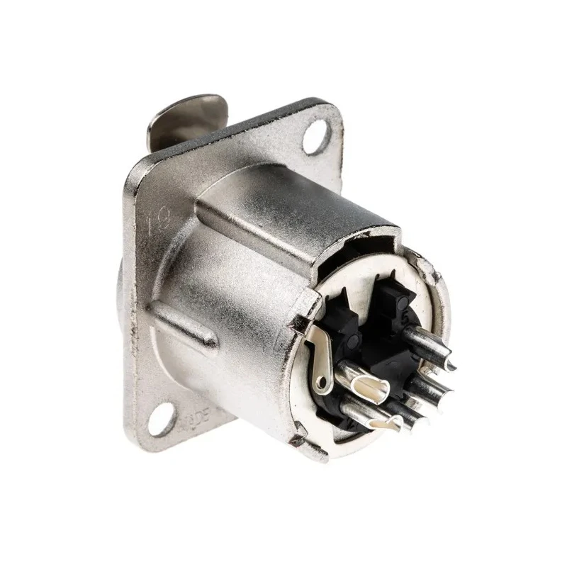 RS PRO Panel XLR Connector, Straight Orientation, 50V Voltage, 7.5A Current, 5 Contacts, Silver over Nickel Plating NC5FD-LX