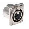 Neutrik Panel XLR Connector, Straight, 50V, Female, 6 Contacts, Silver over Nickel Plating NC6FD-LX