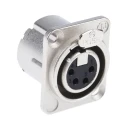 RS PRO Panel XLR Connector, Straight 50V Female, 4 Contacts, Silver over Nickel Plating NC4FD-LX