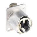 RS PRO Panel XLR Connector, Straight 50V Female, 4 Contacts, Silver over Nickel Plating NC4FD-LX