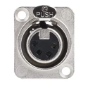 RS PRO Panel XLR Connector, Straight 50V Female, 4 Contacts, Silver over Nickel Plating NC4FD-LX