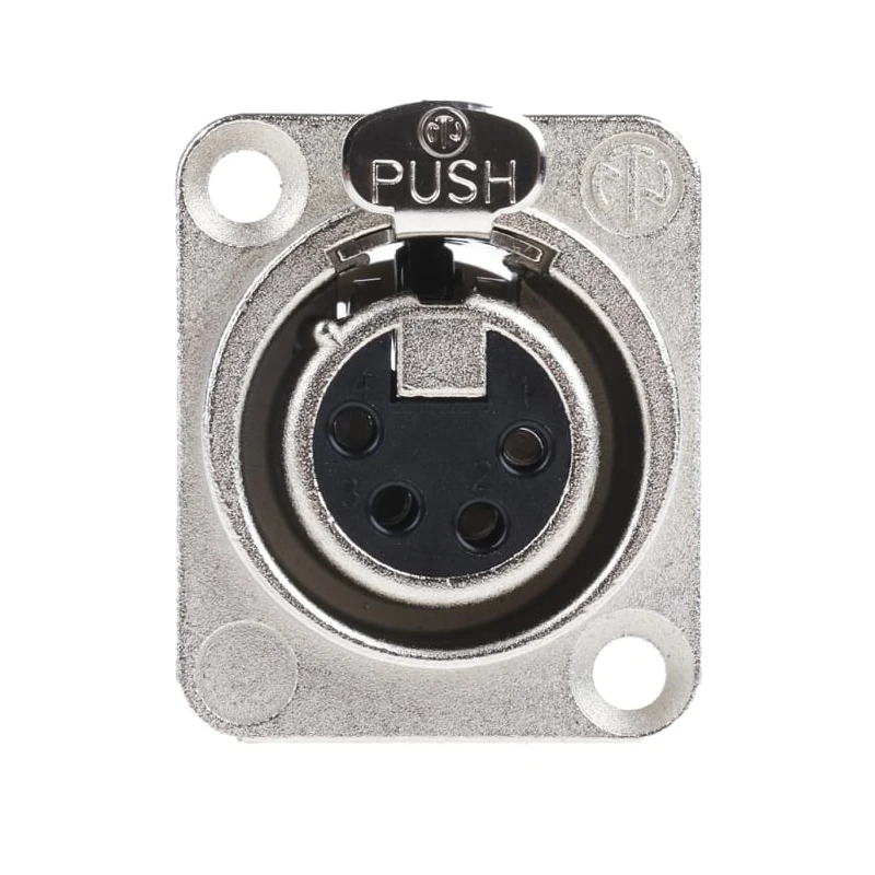 RS PRO Panel XLR Connector, Straight 50V Female, 4 Contacts, Silver over Nickel Plating NC4FD-LX