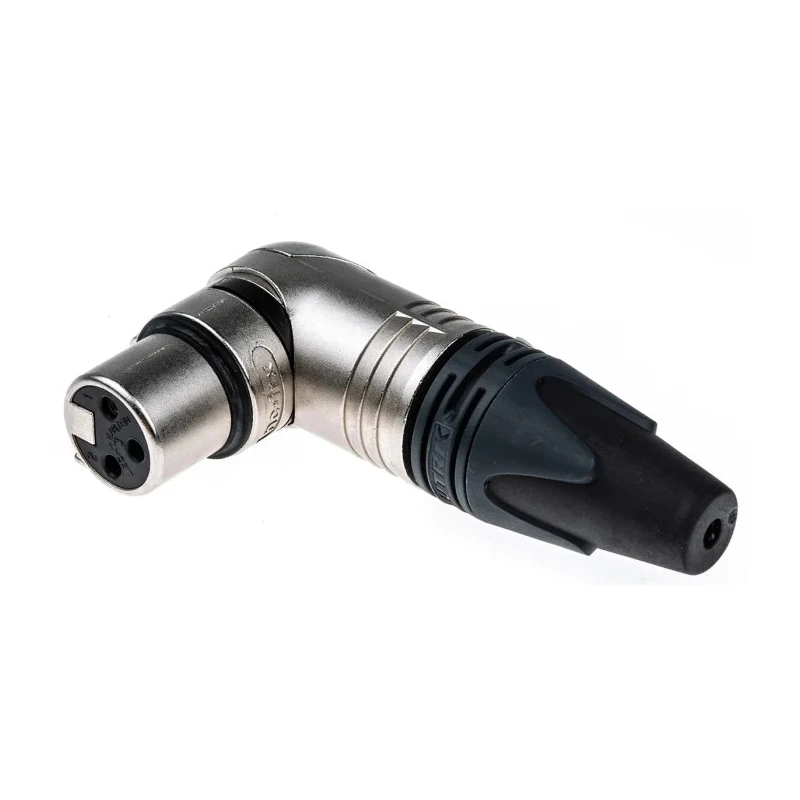 Neutrik Cable XLR Connector Right Angle 3 Way Female Silver Plating 50V NC3FRX