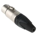 Neutrik Cable XLR Connector Straight 50V Female 6 Way Silver over Nickel Plating NC6FXX