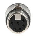 Neutrik Cable XLR Connector Straight 50V Female 6 Way Silver over Nickel Plating NC6FXX