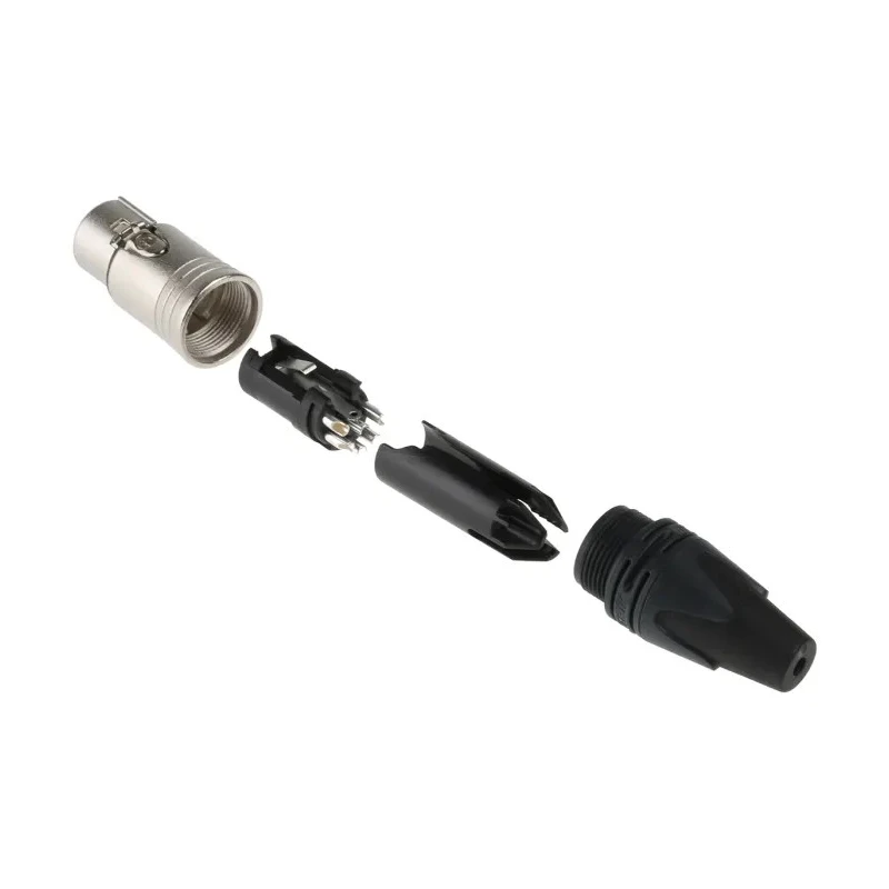 Neutrik Cable XLR Connector Straight 50V Female 6 Way Silver over Nickel Plating NC6FXX
