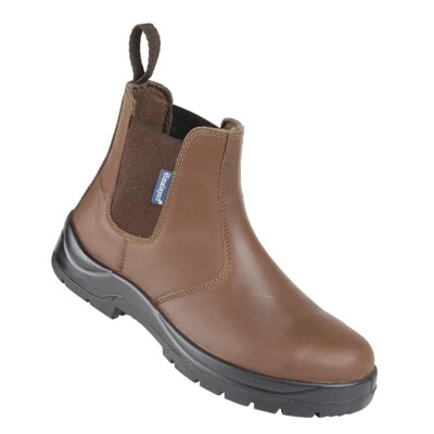 Himalayan Brown Steel Toe Capped Men's Safety Boots Size 8 UK EU 42 SRC Slip & Oil Resistant Stainless Steel Midsole 161-08
