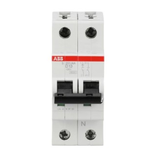 ABB System Pro M Compact S200 Miniature Circuit Breaker, 1-Pole, 13A, Type D, 400V AC, 12V DC, 6kA Breaking 2CDS251103R0131