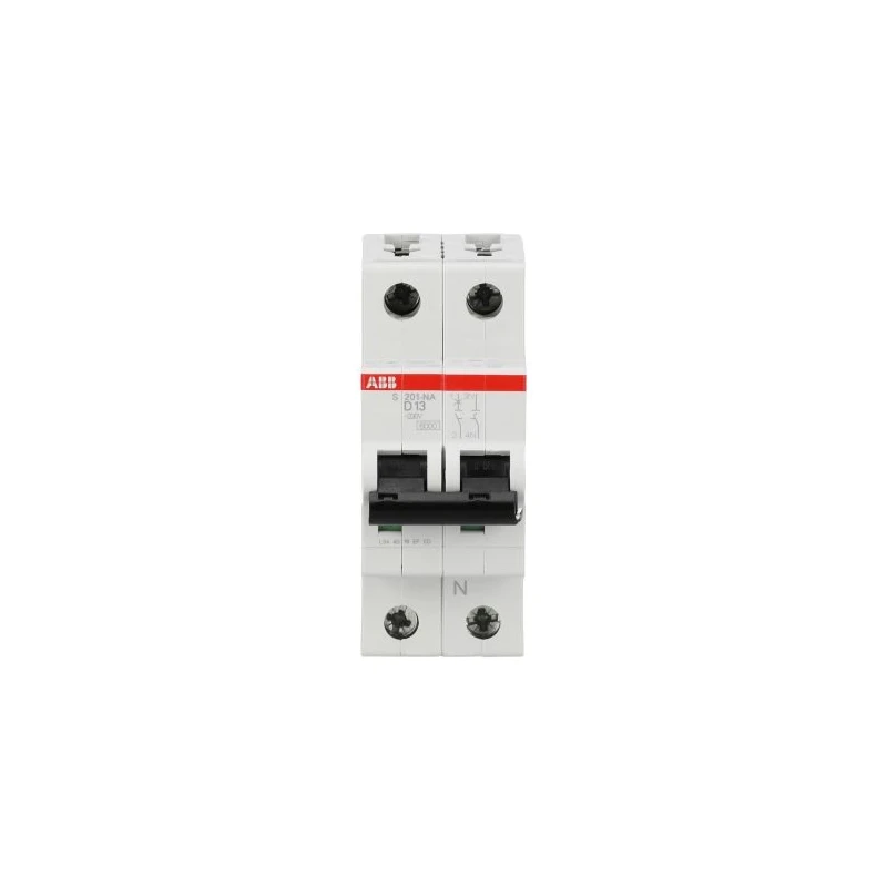 ABB System Pro M Compact S200 Miniature Circuit Breaker, 1-Pole, 13A, Type D, 400V AC, 12V DC, 6kA Breaking 2CDS251103R0131