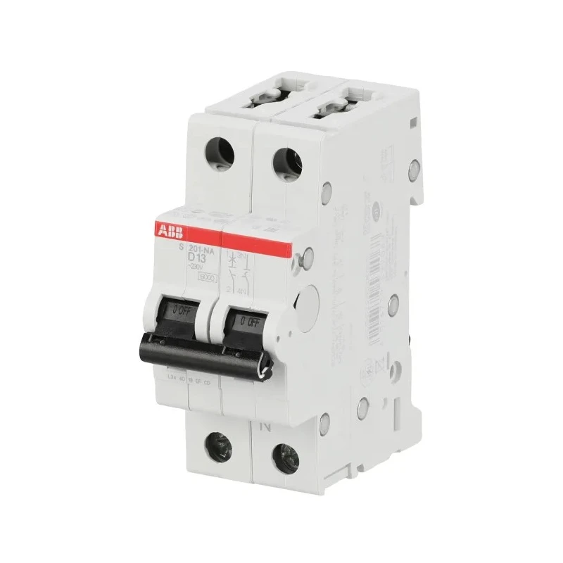 ABB System Pro M Compact S200 Miniature Circuit Breaker, 1-Pole, 13A, Type D, 400V AC, 12V DC, 6kA Breaking 2CDS251103R0131